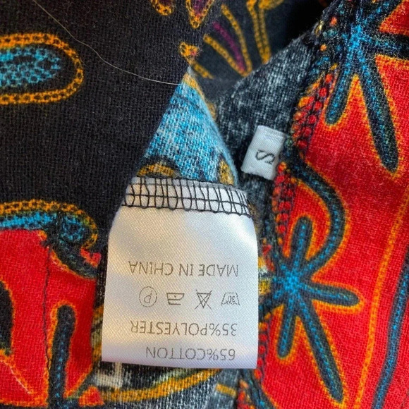 Boho Y2k Artsy Print Art To Wear Summer Festival Blouse women size S - Picture 3 of 5